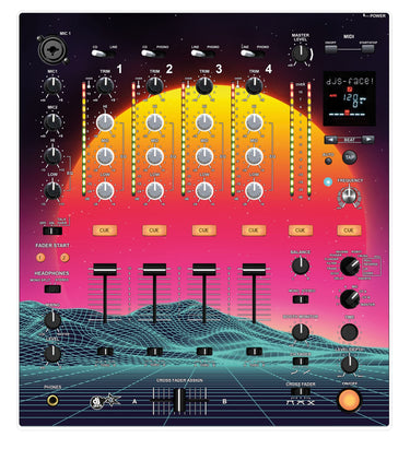Pioneer DJ DJM 700 Skin Synthwave Horizon